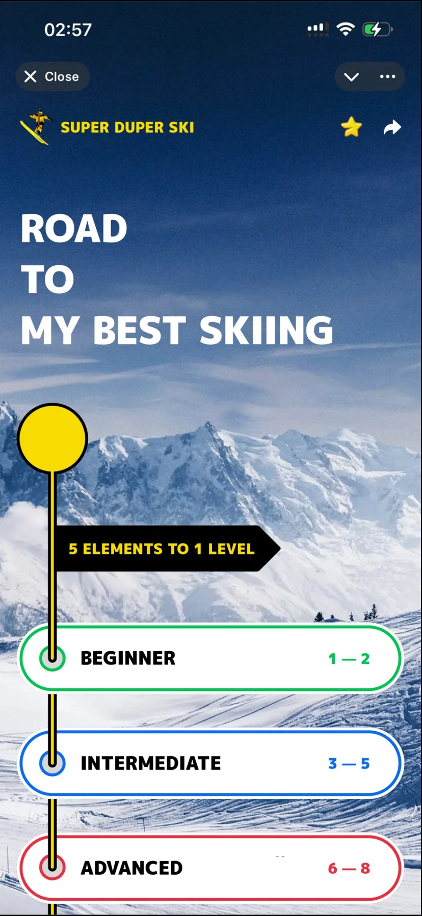 Super Duper Ski app screenshot